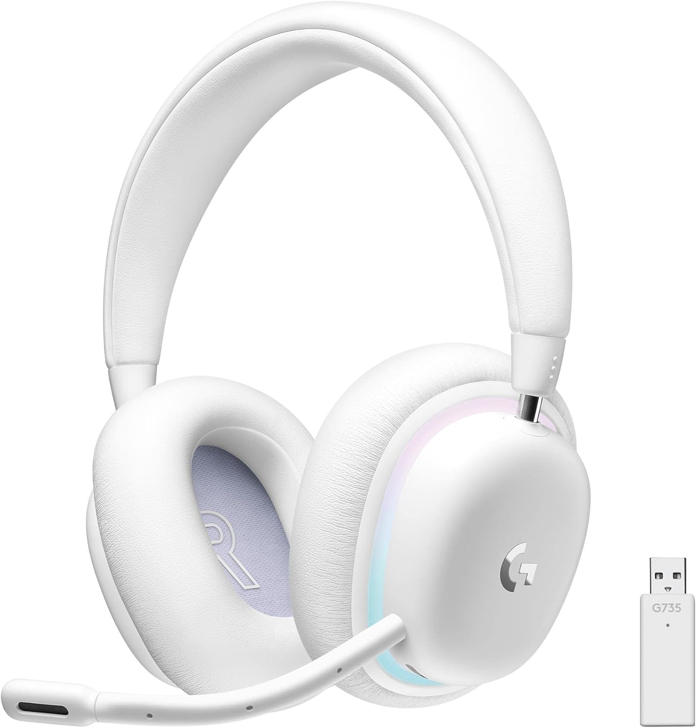 Logitech G G735 Wireless Gaming Headset, Customisable LIGHTSYNC RGB Lighting, LIGHTSPEED, Bluetooth - Refurbished