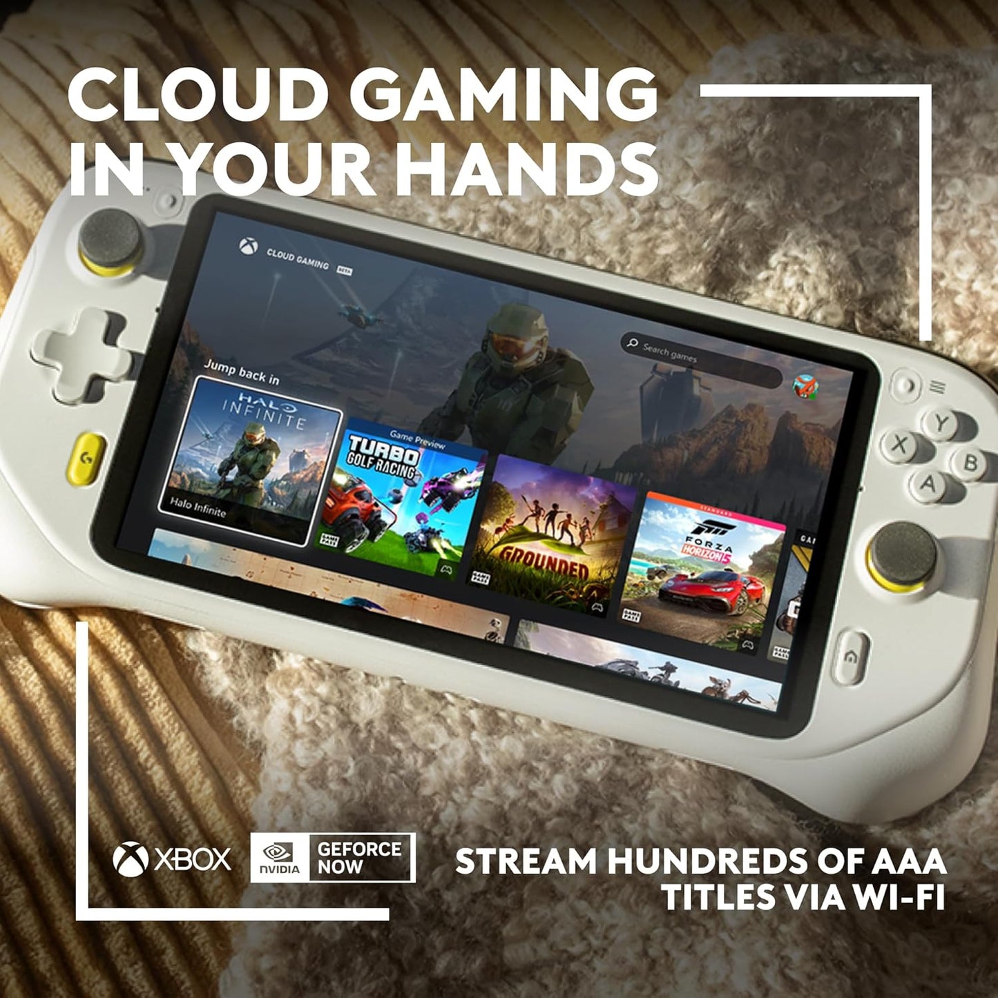 Logitech G Cloud Gaming Handheld, Portable Gaming Console with Long Battery Life - Refurbished