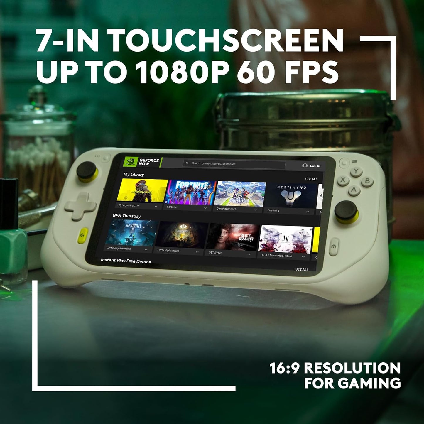 Logitech G Cloud Gaming Handheld, Portable Gaming Console with Long Battery Life - Refurbished
