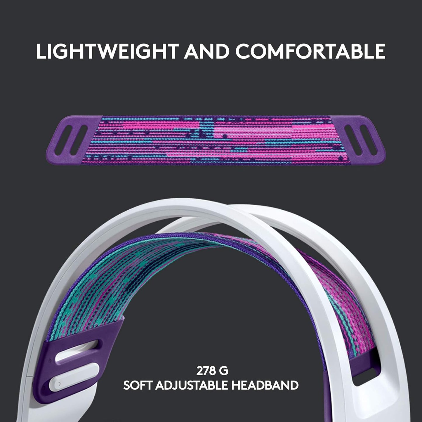 Logitech G733 LIGHTSPEED Wireless Gaming Headset with suspension headband, LIGHTSYNC RGB - Refurbished