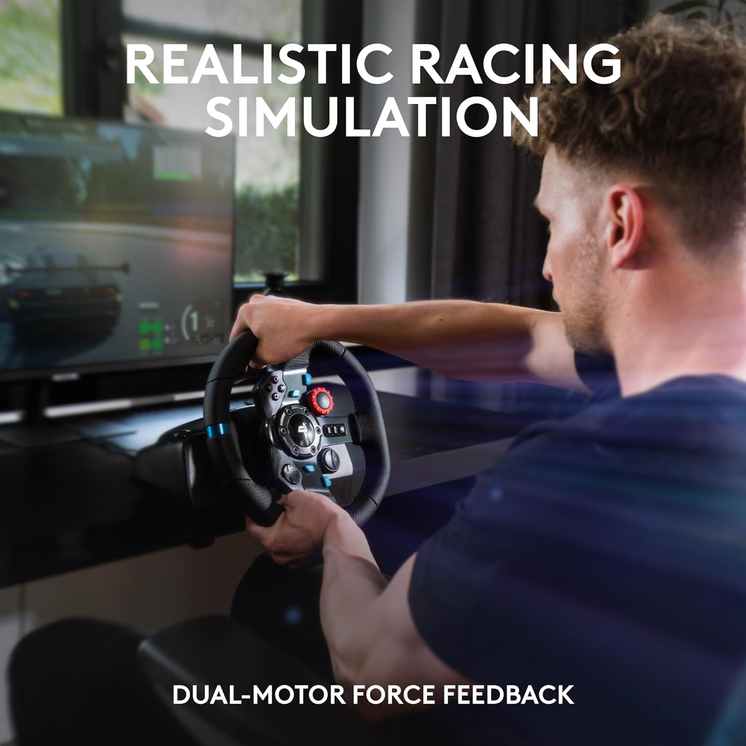 Logitech G29 Racing Wheel for PS & PC with A10 Headset (EU Plug) - Excellent Refurbished