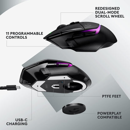 Logitech G502 X PLUS LIGHTSPEED Wireless RGB Gaming Mouse - Refurbished