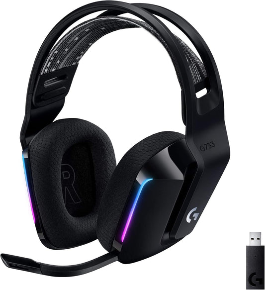 Logitech G G733 LIGHTSPEED Wireless Gaming Headset with suspension headband, LIGHTSYNC RGB - Refurbished