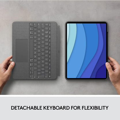 Logitech Combo Touch iPad Pro 12.9-inch (5th, 6th gen - 2021, 2022) Case - Detachable Backlit Keyboard with Kickstand - Refurbished