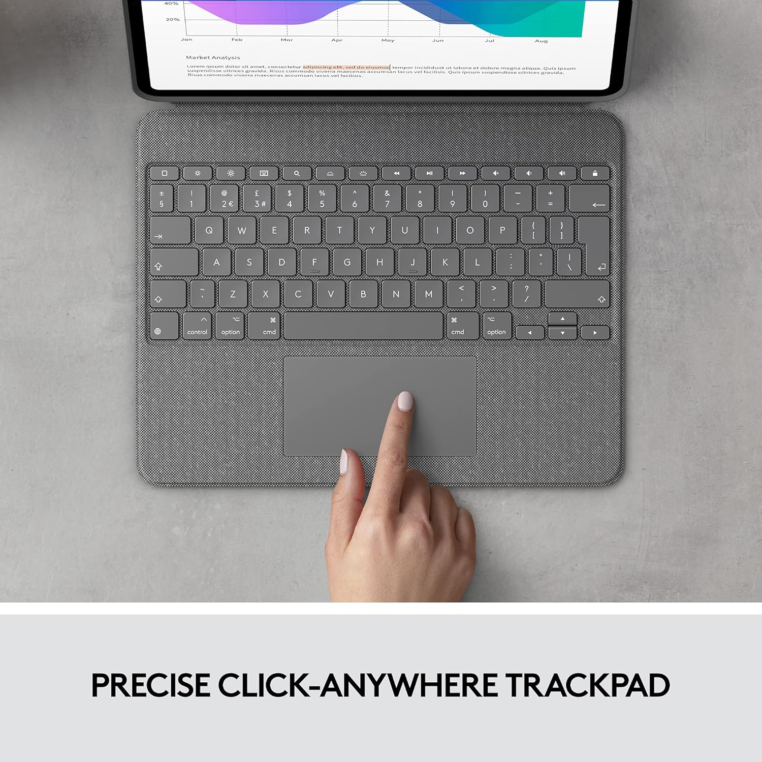 Logitech Combo Touch iPad Pro 12.9-inch (5th, 6th gen - 2021, 2022) Case - Detachable Backlit Keyboard with Kickstand - Refurbished