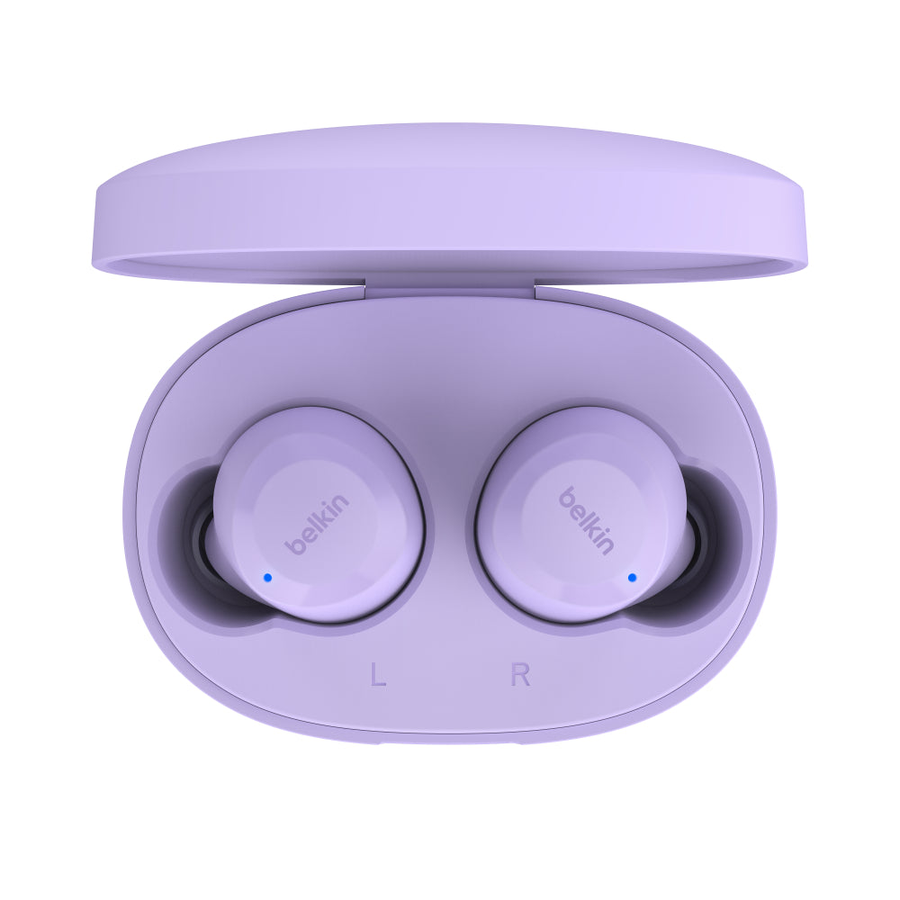 Belkin SoundForm Bolt True Bluetooth Wireless Earbuds - Lavender - Refurbished