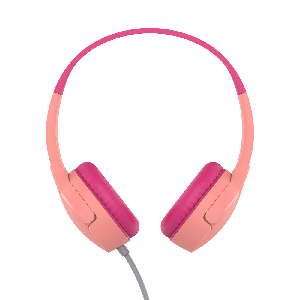 Belkin SoundForm Mini Wired On-Ear Headphones for Kids - Pink - Refurbished