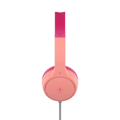 Belkin SoundForm Mini Wired On-Ear Headphones for Kids - Pink - Refurbished