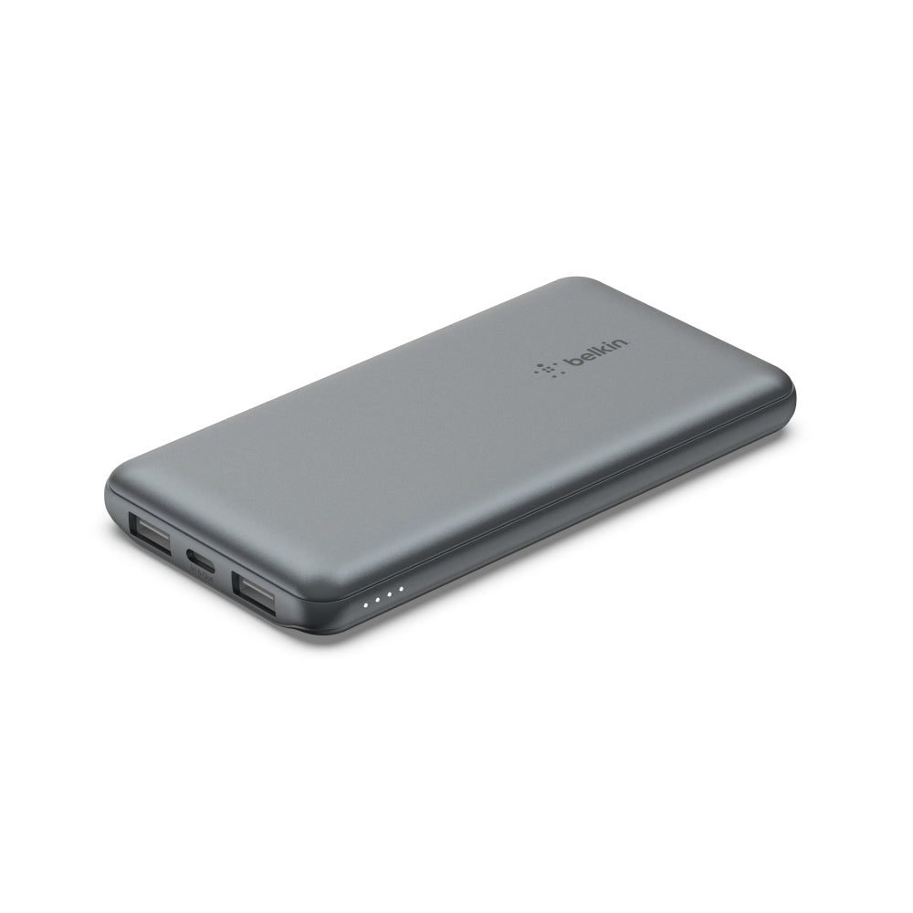 Belkin Power Bank 10000mAh - USB-A & C ports - 15w - iOS, Android - Gray - Refurbished