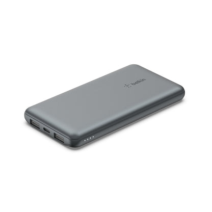 Belkin Power Bank 10000mAh - USB-A & C ports - 15w - iOS, Android - Gray - Refurbished