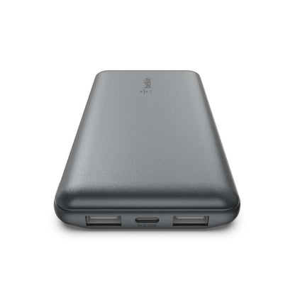 Belkin Power Bank 10000mAh - USB-A & C ports - 15w - iOS, Android - Gray - Refurbished