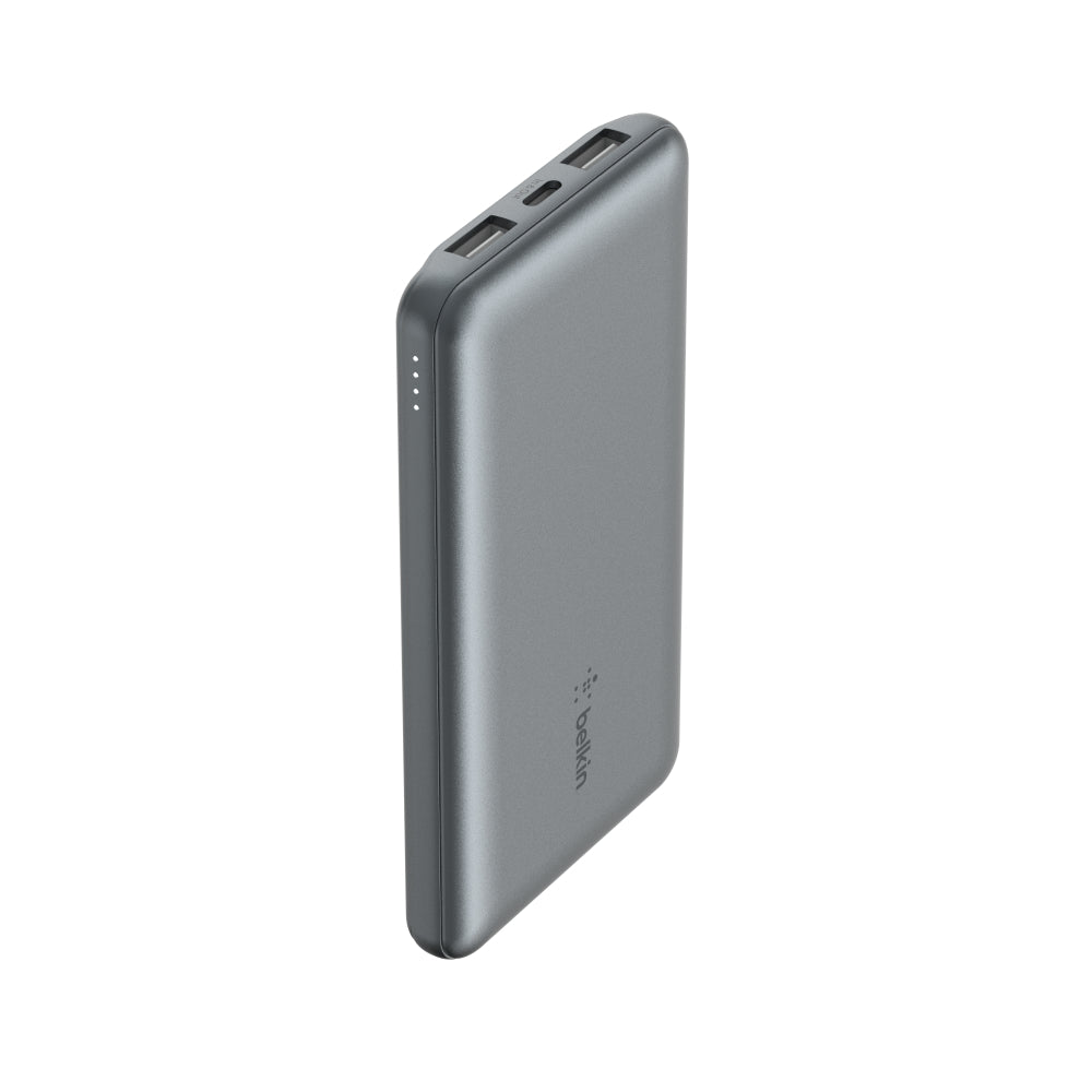 Belkin Power Bank 10000mAh - USB-A & C ports - 15w - iOS, Android - Gray - Refurbished