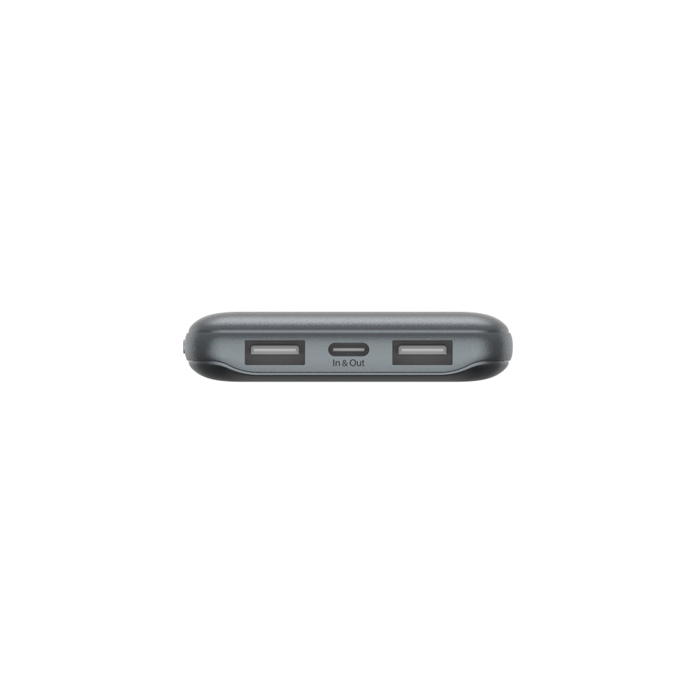 Belkin Power Bank 10000mAh - USB-A & C ports - 15w - iOS, Android - Gray - Refurbished