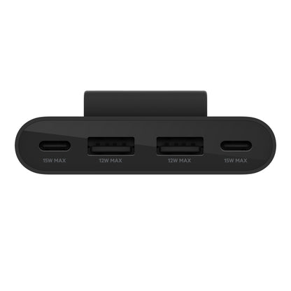 Belkin 4-Port USB Power Extender - 2 USB-A, 2 USB-C - Black - Refurbished