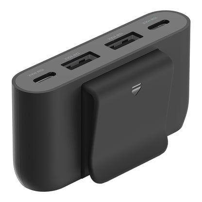 Belkin 4-Port USB Power Extender - 2 USB-A, 2 USB-C - Black - Refurbished