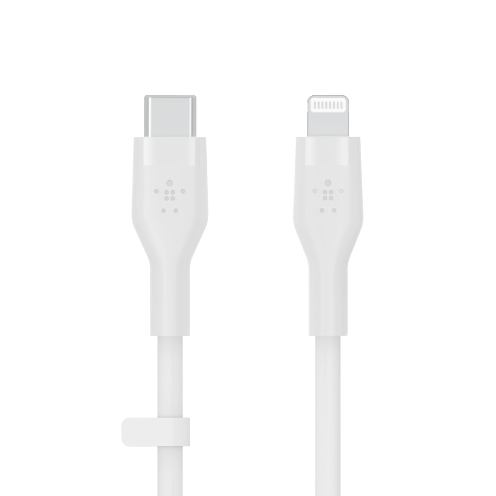 Belkin BoostCharge Flex USB-C with Lightening Connector - 2m Silicone Cable - White - Refurbished