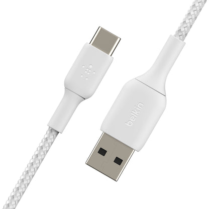 Belkin BoostCharge Braided USB-A to USB-C 1m Cable - White - Refurbished