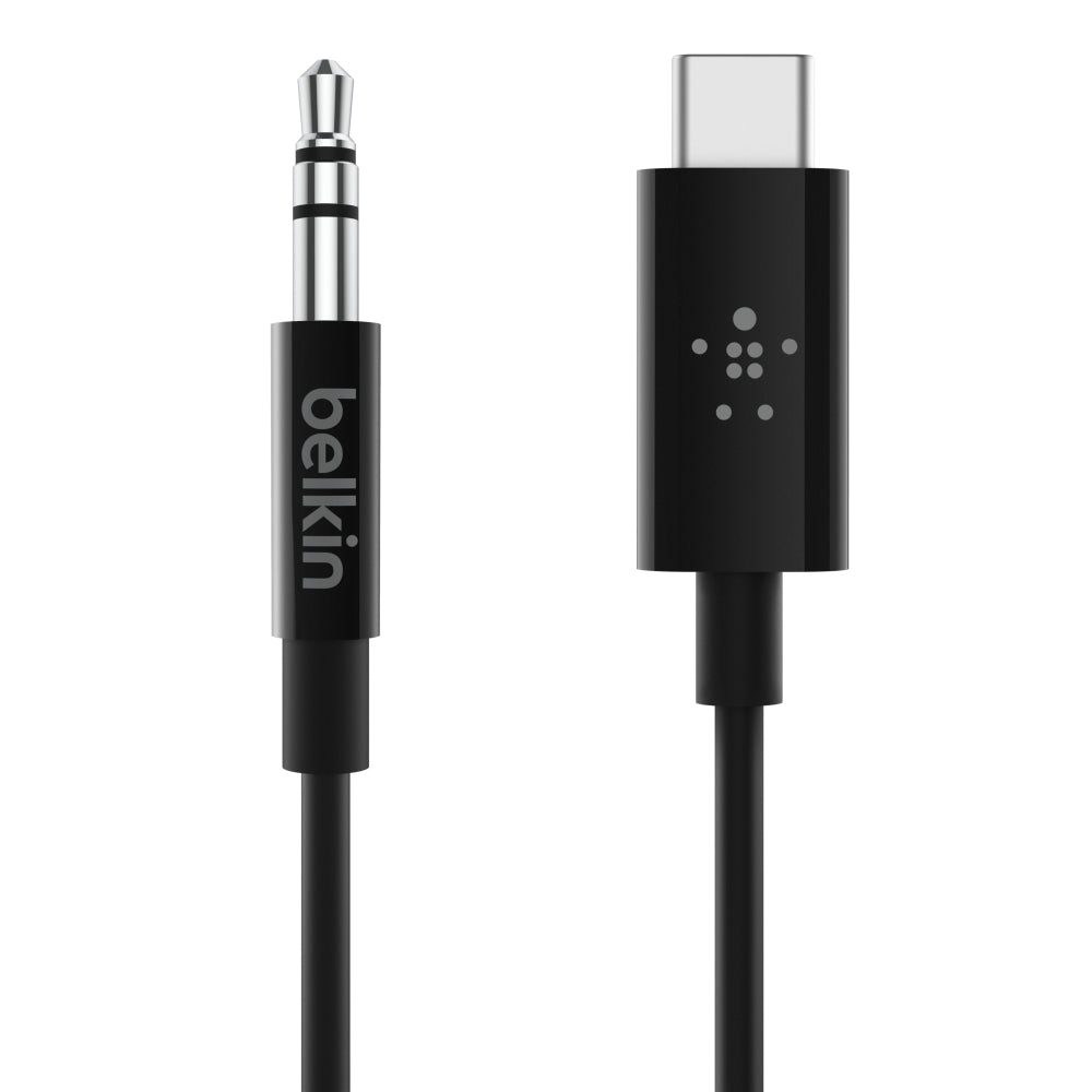 Belkin RockStar 3.5mm with USB-C Audio Cable Connector - Black - Refurbished