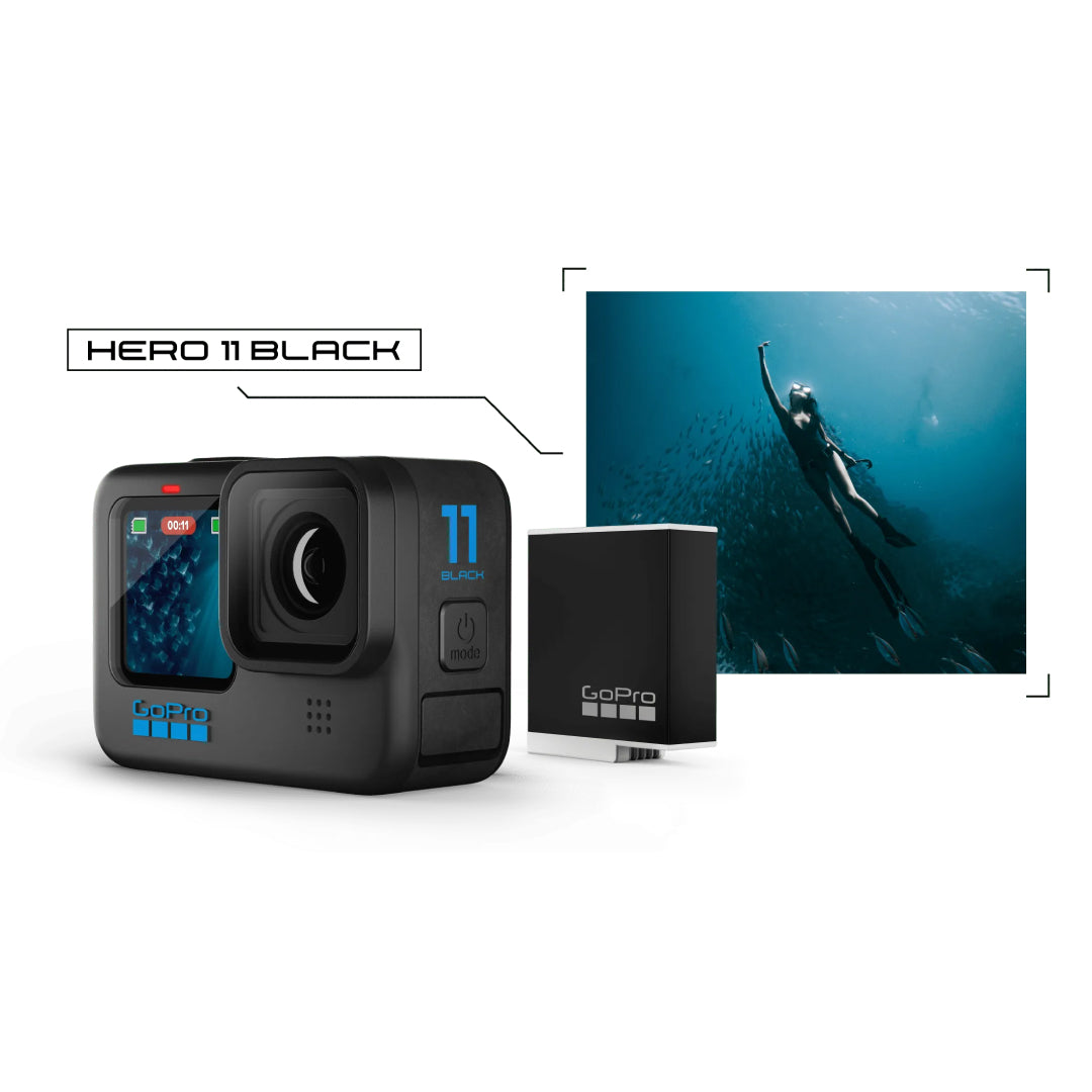 GoPro HERO 11 Black Waterproof Action Camera with 5.3K60 - Certified Refurbished