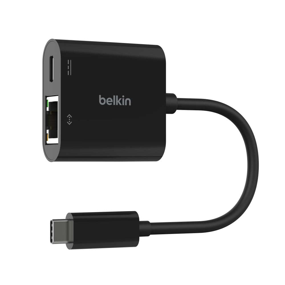 Belkin USB-C to Ethernet + Charge Adapter 100W - Black - Refurbished