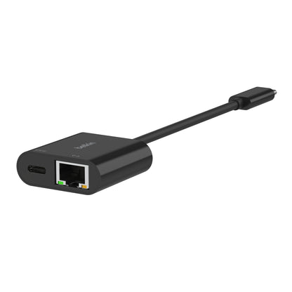 Belkin USB-C to Ethernet + Charge Adapter 100W - Black - Refurbished