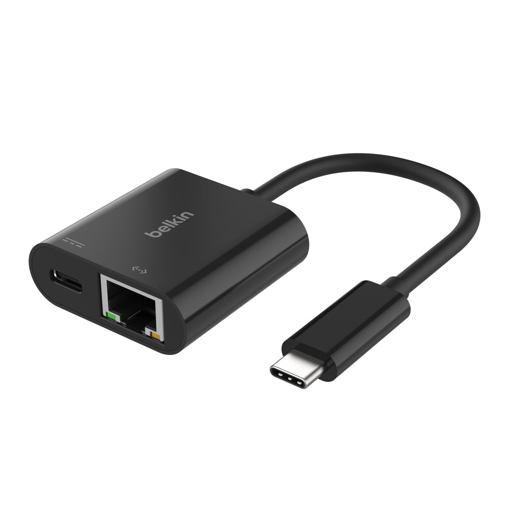 Belkin USB-C to Ethernet + Charge Adapter 100W - Black - Refurbished