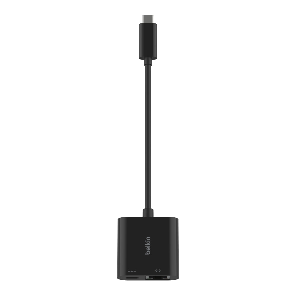 Belkin USB-C to Ethernet + Charge Adapter 100W - Black - Refurbished