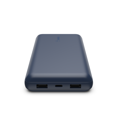 Belkin Portable Charger 20000mAh - USB A & C ports - 15W - iOS, Android - Blue - Refurbished