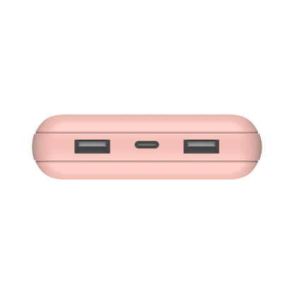 Belkin Portable Charger 20000mAh - USB A & C ports - 15W - iOS, Android - Rose Gold- Refurbished