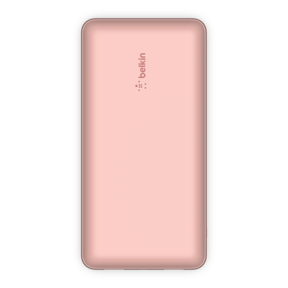 Belkin Portable Charger 20000mAh - USB A & C ports - 15W - iOS, Android - Rose Gold- Refurbished