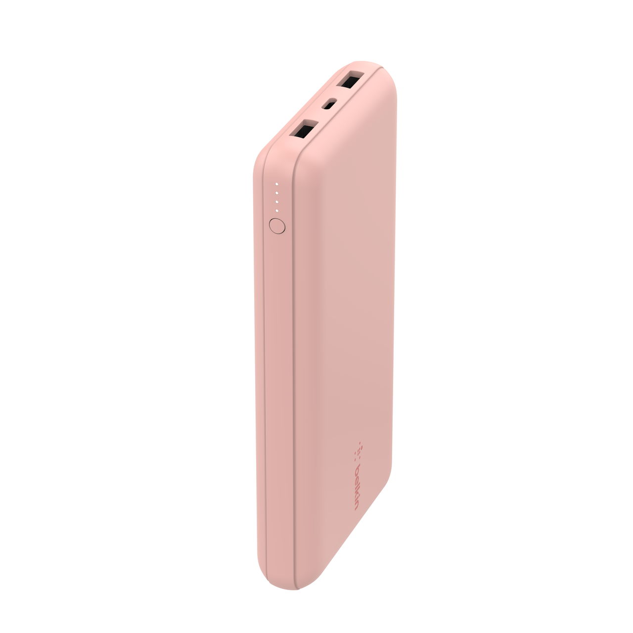 Belkin Portable Charger 20000mAh - USB A & C ports - 15W - iOS, Android - Rose Gold- Refurbished