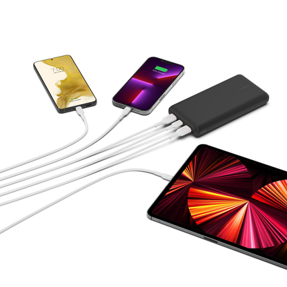 Belkin Power Bank 20000mAh - USB-A & C 15w - iOS, Android - Black - Refurbished