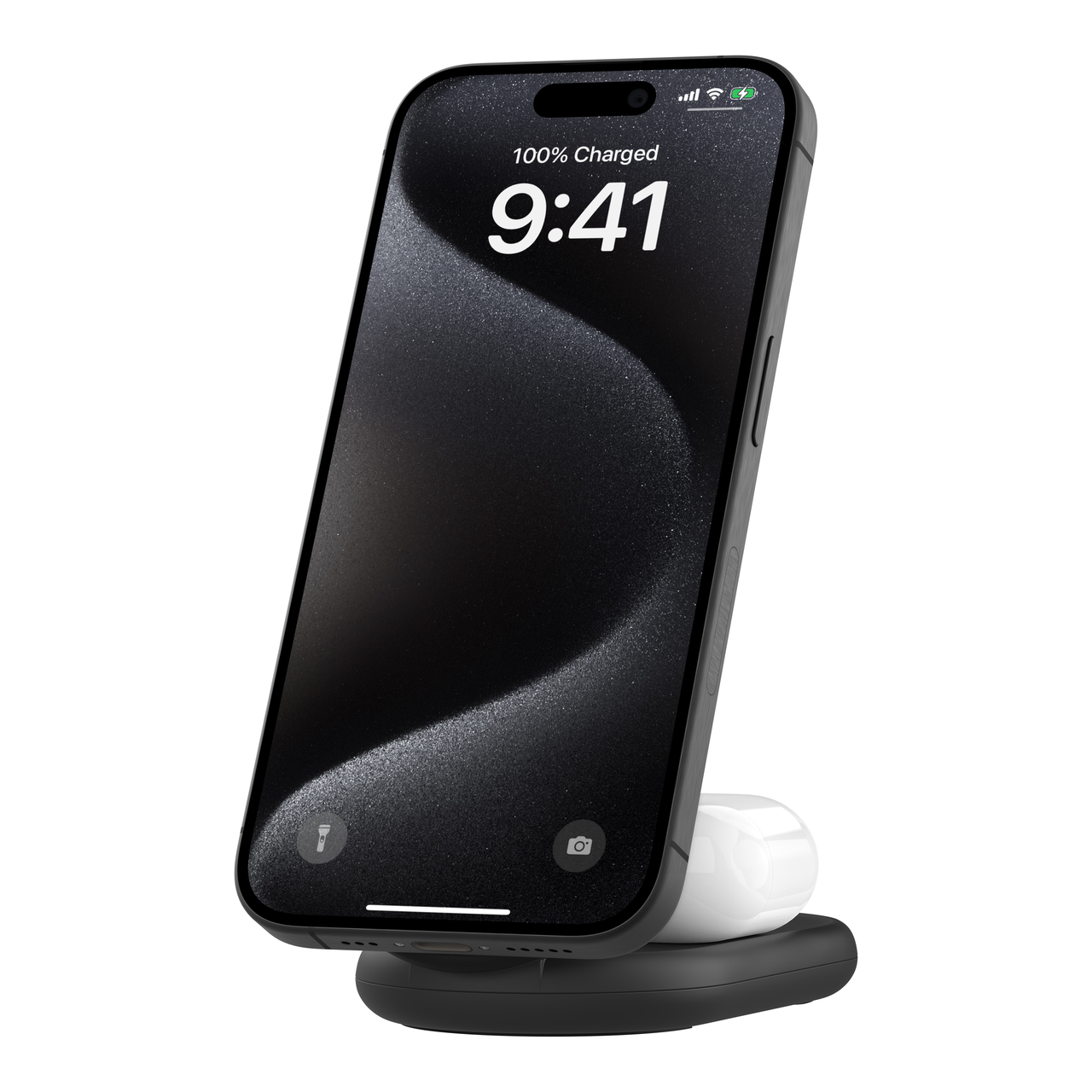 Belkin BoostCharge 2-in-1 Magnetic Foldable Wireless Black Charger - Refurbished