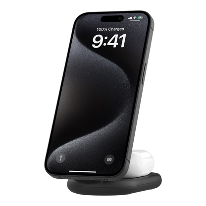 Belkin BoostCharge 2-in-1 Magnetic Foldable Wireless Black Charger - Refurbished