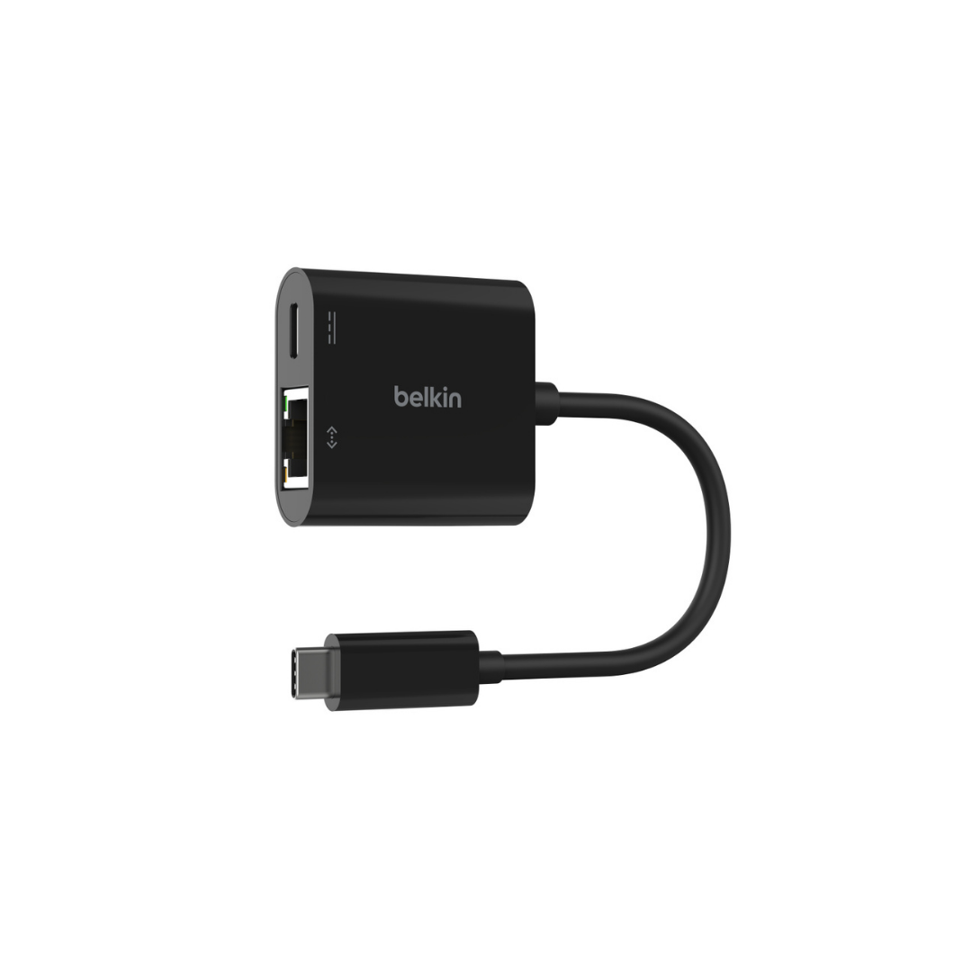 Belkin USB-C to Ethernet + Charge Adapter 100W - Black - Refurbished