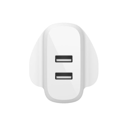 Belkin BoostCharge Dual USB-A - 24W Wall Charger - White - Refurbished