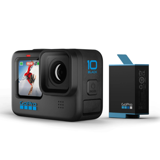 GoPro HERO 10 Black Waterproof Action Camera with Front LCD - Certified Refurbished