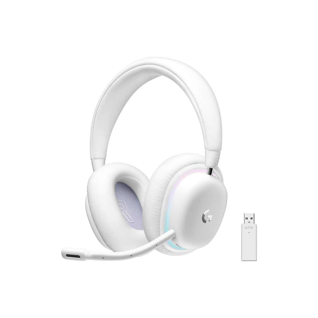 Logitech G735 Wireless Gaming Headset, Customisable LIGHTSYNC RGB Lighting, LIGHTSPEED, Bluetooth - Refurbished