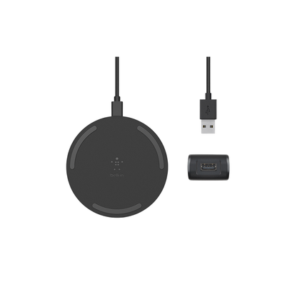Belkin BoostCharge Qi Wireless Charging Pad + Charger - 10W - Black - Refurbished