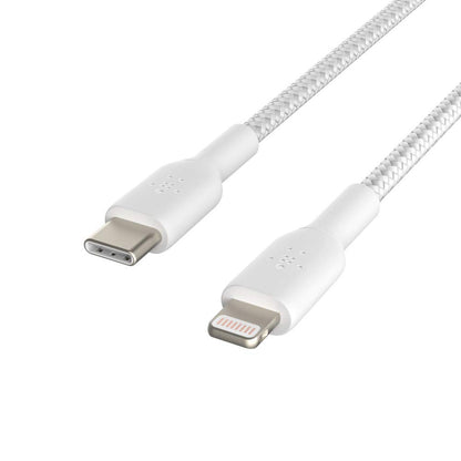 Belkin BoostCharge Braided USB-C - 2m Cable - White - Refurbished