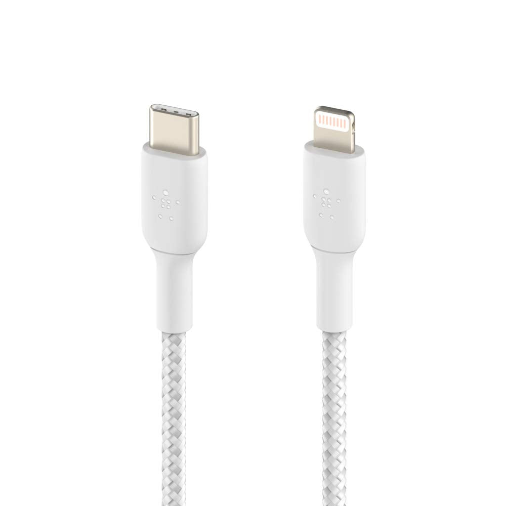 Belkin BoostCharge Braided USB-C - 2m Cable - White - Refurbished