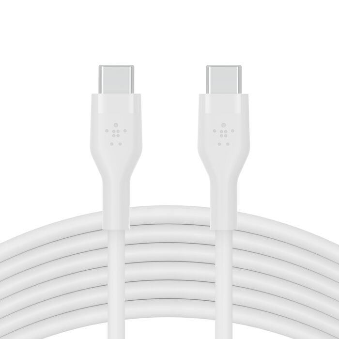 Belkin BoostCharge Flex USB-C - 2m Silicone Cable - White - Refurbished
