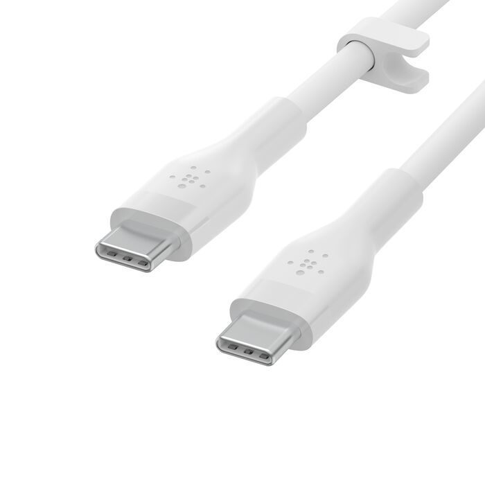 Belkin BoostCharge Flex USB-C - 2m Silicone Cable - White - Refurbished